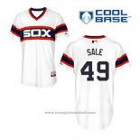Maglia Baseball Uomo Chicago White Sox 49 Chris Sale Bianco Alternato Cool Base