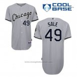 Maglia Baseball Uomo Chicago White Sox 49 Chris Sale Grigio Cool Base