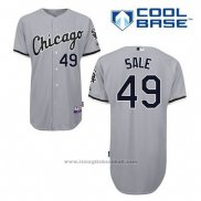 Maglia Baseball Uomo Chicago White Sox 49 Chris Sale Grigio Cool Base