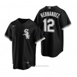 Maglia Baseball Uomo Chicago White Sox Cesar Hernandez Replica Alternato Nero