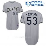 Maglia Baseball Uomo Chicago White Sox Melky Cabrera 53 Grigio Cool Base