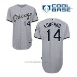 Maglia Baseball Uomo Chicago White Sox Paul Konerko 14 Grigio Cool Base