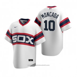 Maglia Baseball Uomo Chicago White Sox Yoan Moncada Cooperstown Collection Primera Bianco