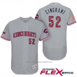 Maglia Baseball Uomo Cincinnati Reds 2017 Stelle E Strisce 52 Tony Cingrani Grigio Flex Base