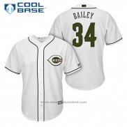 Maglia Baseball Uomo Cincinnati Reds 34 Homer Bailey Bianco 2018 Alternato Cool Base