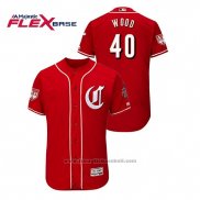 Maglia Baseball Uomo Cincinnati Reds Alex Wood 2019 Allenamento Primaverile Flex Base Rosso