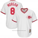 Maglia Baseball Uomo Cincinnati Reds Mensrojos 8 Joe Morgan Bianco Cooperstown Collection
