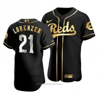 Maglia Baseball Uomo Cincinnati Reds Michael Lorenzen Golden Edition Autentico Nero