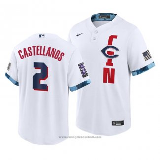 Maglia Baseball Uomo Cincinnati Reds Nick Castellanos 2021 All Star Replica Bianco