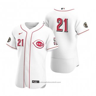 Maglia Baseball Uomo Cincinnati Reds Roberto Clemente Day Autentico Bianco