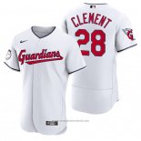 Maglia Baseball Uomo Cleveland Guardians Ernie Clement Autentico Home Bianco