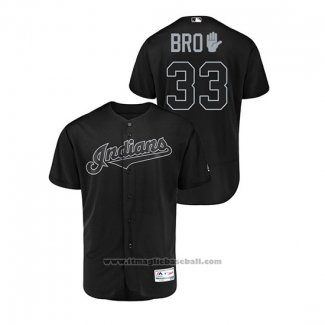 Maglia Baseball Uomo Cleveland Indians Brad Hand 2019 Players Weekend Autentico Nero