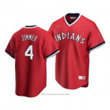 Maglia Baseball Uomo Cleveland Indians Bradley Zimmer Cooperstown Collection Road Rosso