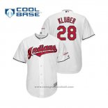 Maglia Baseball Uomo Cleveland Indians Corey Kluber 2019 All Star Patch Cool Base Bianco