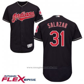 Maglia Baseball Uomo Cleveland Indians Danny Salazar Blu Autentico Collection Flex Base