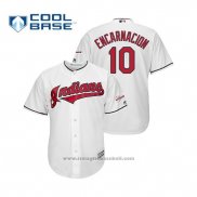 Maglia Baseball Uomo Cleveland Indians Edwin Encarnacion 2019 All Star Patch Cool Base Bianco