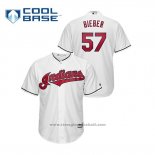 Maglia Baseball Uomo Cleveland Indians Shane Bieber Cool Base Bianco