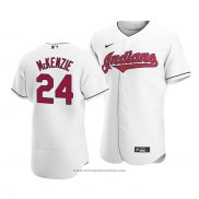 Maglia Baseball Uomo Cleveland Indians Triston Mckenzie Autentico Primera Bianco