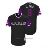 Maglia Baseball Uomo Colorado Rockies Gerardo Parra 2018 LLWS Players Weekend El Yolo Nero