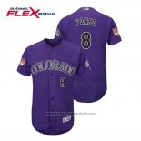 Maglia Baseball Uomo Colorado Rockies Gerardo Parra Flex Base Allenamento Primaverile 2019 Viola