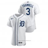 Maglia Baseball Uomo Detroit Tigers Alan Trammell Authentic Bianco