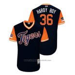 Maglia Baseball Uomo Detroit Tigers Blaine Hardy 2018 LLWS Players Weekend Hardy Boy Blu