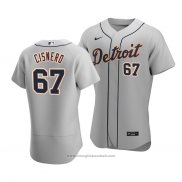 Maglia Baseball Uomo Detroit Tigers Jose Cisnero Autentico Road Grigio