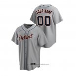 Maglia Baseball Uomo Detroit Tigers Personalizzate Replica Road Grigio