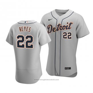 Maglia Baseball Uomo Detroit Tigers Victor Reyes Autentico Road Grigio