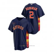 Maglia Baseball Uomo Houston Astros Alex Bregman Replica Alternato Blu