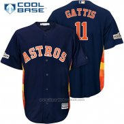 Maglia Baseball Uomo Houston Astros Evan Gattis Blu Cool Base