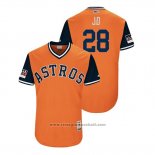 Maglia Baseball Uomo Houston Astros J.d. Davis 2018 LLWS Players Weekend Jd Orange