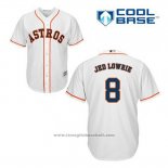 Maglia Baseball Uomo Houston Astros Jed Lowrie 8 Bianco Home Cool Base