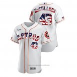Maglia Baseball Uomo Houston Astros Lance Mccullers 2020 Stars & Stripes 4th of July Bianco