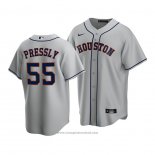 Maglia Baseball Uomo Houston Astros Ryan Pressly Replica Road Grigio