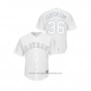 Maglia Baseball Uomo Houston Astros Will Harris 2019 Players Weekend Clutch Cam Replica Bianco