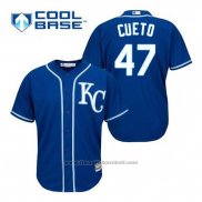 Maglia Baseball Uomo Kansas City Royals Johnny Cueto 47 Blu Alternato Cool Base