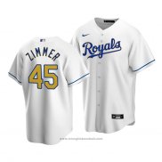 Maglia Baseball Uomo Kansas City Royals Kyle Zimmer Replica Cool Base Primera Bianco