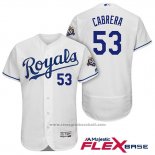 Maglia Baseball Uomo Kansas City Royals Melky Cabrera Bianco Flex Base