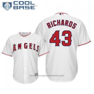 Maglia Baseball Uomo Los Angeles Angels Garrett Richards Cool Base Bianco