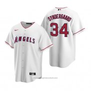 Maglia Baseball Uomo Los Angeles Angels Noah Syndergaard Replica Home Bianco