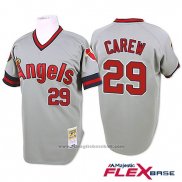 Maglia Baseball Uomo Los Angeles Angels Rod Carew Autentico Collection Flex Base Grigio Giocatore