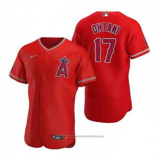 Maglia Baseball Uomo Los Angeles Angels Shohei Ohtani Autentico 2020 Alternato Rosso