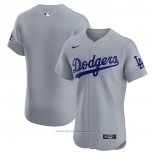 Maglia Baseball Uomo Los Angeles Dodgers Alternato Vapor Premier Elite Patch Grigio