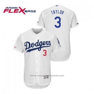 Maglia Baseball Uomo Los Angeles Dodgers Chris Taylor Flex Base Bianco