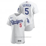 Maglia Baseball Uomo Los Angeles Dodgers Corey Seager Autentico Bianco