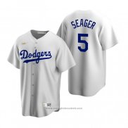 Maglia Baseball Uomo Los Angeles Dodgers Corey Seager Cooperstown Collection Primera Bianco