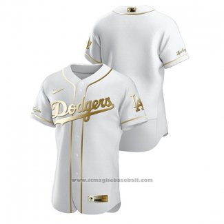 Maglia Baseball Uomo Los Angeles Dodgers Golden Edition Autentico Bianco