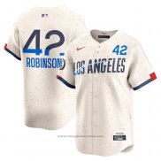 Maglia Baseball Uomo Los Angeles Dodgers Jackie Robinson 2024 City Connect Limited Crema