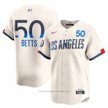 Maglia Baseball Uomo Los Angeles Dodgers Mookie Betts 2024 City Connect Limited Crema